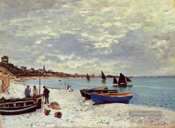  Strand Kunst - der Strand von Sainte Adresse Claude Monet